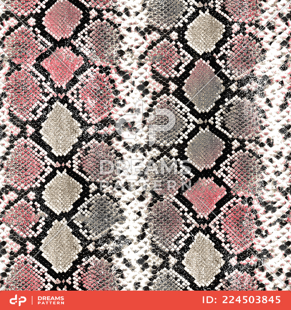 Seamless Animal Snake Skin Ready for Textile Prints.