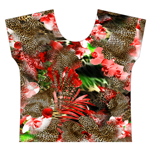 Abstract Design Floral and Leaves with Leopard Ready for Textile Prints.